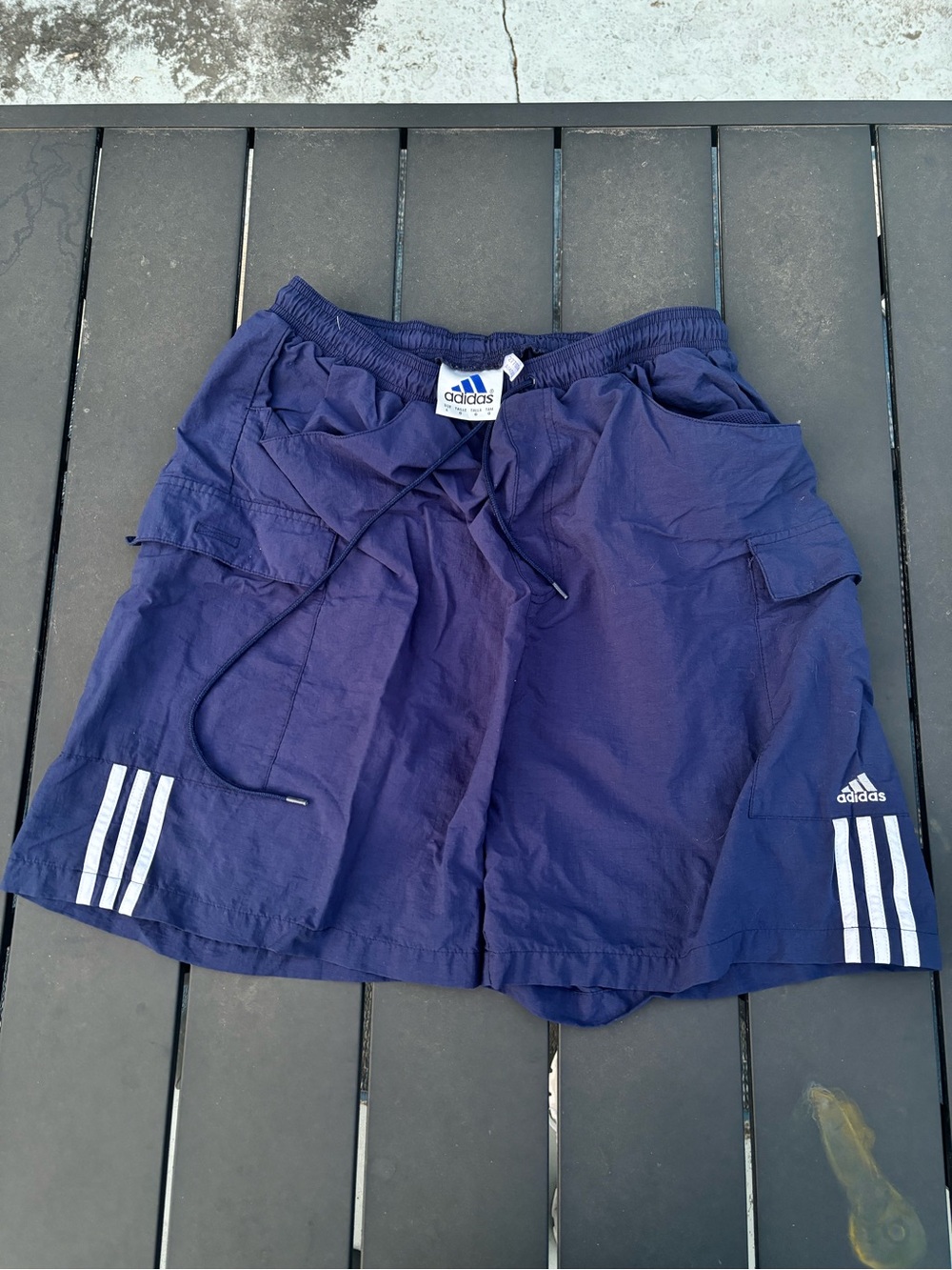 Vintage 90s Adidas Athletic Windbreaker Cargo Shorts